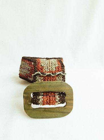 Belt with palo santo wood buckle. M2 - Akeyby