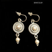 Pearl Drop Earring ULIMA E007. Sterling Silver, Hook. | Akey