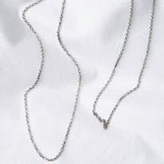 Silver Chain Necklace. For Women or Men . Rolo 2,5 . | Akey