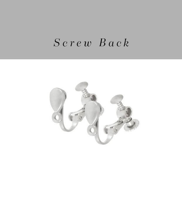 Sterling Silver Earring Jesenia E085.  Garnet Stone, Filigree Post. | Akey